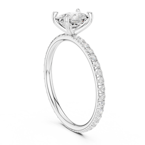 Classic Women's 14K Yellow Gold 1.00 CT <b>Cushion</b> Cut Engagement Ring IGI Certified Lab Grown Diamond Anniversary Wedding - Product Image 6