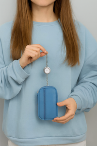 Porte-clés en cuir véritable élégant fait main Wriza, fermeture éclair, étanche, porte-clés de voiture, pochette à clés en cuir minimaliste de haute qualité - Product Image 3