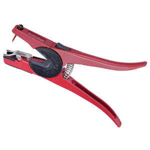 Pince de perçage et d'installation d'étiquettes auriculaires pour les exploitations bovines, ovines et porcines, applicateur d'étiquettes auriculaires Total Tack, outils durables rouges - Product Image 2