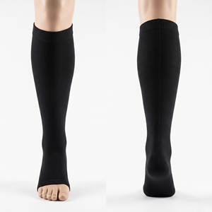 Calcetines de Compresión de Nailon y Spandex de Primera Calidad, 220 GSM, Azul Marino, con Talón y Punta Reforzados, Logotipo Bordado Personalizado, Uniformes - Product Image 2