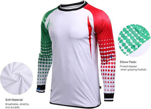 เสื้อและกางเกงผู้รักษาประตูแบบมีแผ่นรองสำหรับผู้ชาย, เสื้อและกางเกงผู้รักษาประตูฟุตบอลสำหรับเยาวชน, ชุดยูนิฟอร์มผู้รักษาประตูแขนยาวสำหรับผู้ใหญ่ - Product Image 2