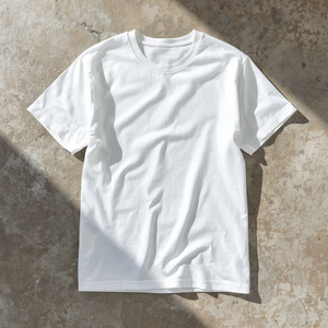 Custom 220gsm <b>Combed</b> Cotton T-Shirt Heavyweight Premium Soft Basic Tee OEM - Product Image 1