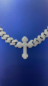 สร้อยคอแบบ Cuban Link ประดับเพชร Moissanite VVS เงินแท้ 925 สไตล์ฮิปฮอป เหมาะสำหรับงานปาร์ตี้ ของขวัญสุดหรู - Product Image 5