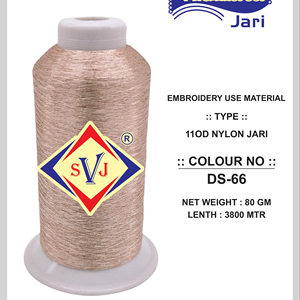 Hilo Metálico SHREE VIDHATA JARI, Hilo de Filamento Metálico Duradero, Hilo de Bordar Multiusos M1L, Alta Resistencia a la Tensión, Hilo 110D - Product Image 1