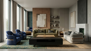 Ensemble de meubles de <span class=keywords><strong>salon</strong></span> sur mesure, canapé, fauteuil, table basse, meubles sur mesure OEM pour les projets d'aménagement intérieur de villas, d'appartements et d'hôtels - Product Image 2