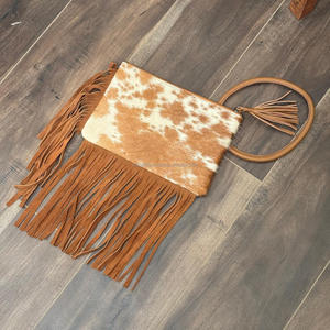 กระเป๋าหนังวัวสไตล์ตะวันตกที่ทำจากขนสัตว์กระเป๋าถือมีหลายแบบสำหรับผู้หญิงกระเป๋าถือสายคาดกระเป๋าคาดผมแบบโบฮีเมียนขนสัตว์ใช้งานได้หลากหลาย - Product Image 5