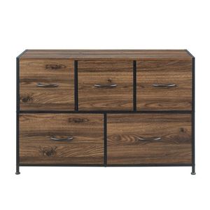 Commode de rangement en tissu à 5 tiroirs, 40 pouces de large, pour chambre à coucher, marron (lot de 2) - Product Image 6