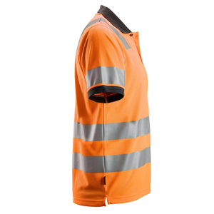 Nouveau Polo de Sécurité Haute Visibilité en Matière de Qualité Supérieure, Rayures Réfléchissantes Orange, Classe 2, Vêtements de Travail pour Hommes - Product Image 2