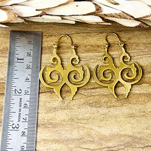 Nuevos Aretes Boho de Latón con Diseño Tribal, Joyería para Mujer, Chapados en Oro de 18k, Aros Geométricos con Filigrana en Espiral, para Venta al Por Mayor/OEM/ODM - Product Image 6