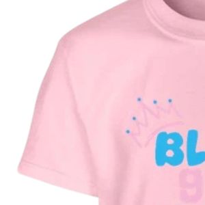 Women's Pink Black Girl Magic Embroidered T <b>Shirt</b> with Blue Lettering Crown and <b>Star</b> Design Short Sleeve Crew Neck Casual - Product Image 4