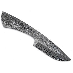 Couteau Burraq personnalisé fait main en acier Damas, lame vierge multifonctionnelle, motif goutte de pluie, 7,5 pouces, pour usage extérieur - Product Image 2