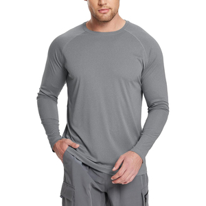 Rashguard unisexe à manches longues couleur pêche anti-UV UPF50+ anti-bactérien respirant séchage rapide polyester écologique pour l'extérieur - Product Image 6