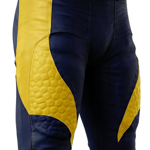 Uniformes de football américain personnalisés bleu marine et or, uniformes en polyester de qualité supérieure, fournisseur OEM en gros - Product Image 4
