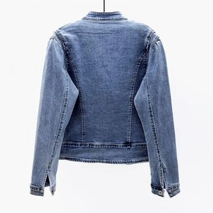 Women's <b>Denim</b> <b>Jacket</b> Floral Embroidery Casual Stonewashed Cotton Spring Style - Product Image 2