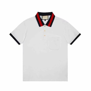 Polos Personalizados de Alta Calidad para Hombre, 100% Algodón, Transpirables, de Manga Corta, con Logotipo Personalizado, Patrón Regular - Product Image 1