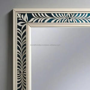 Miroir incrusté d'os moderne fabriqué à la main de qualité supérieure en Inde pour les décorations de mariage des hôtels des designers d'intérieur - Product Image 3