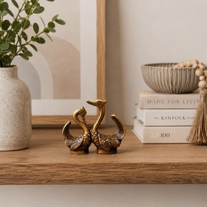 Figurine de cygne vintage SHUBHAM en métal, ornement de table décoratif, style européen, décoration d'intérieur, cadeau - Product Image 6