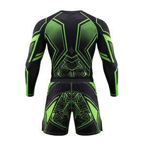 ชุดเสื้อรัดกล้ามเนื้อและกางเกงขาสั้น MMA ดีไซน์ทันสมัยพร้อมลายพิมพ์เฉพาะตัว สวมใส่สบายสำหรับการฝึกซ้อมศิลปะการต่อสู้และการแข่งขัน - Product Image 2