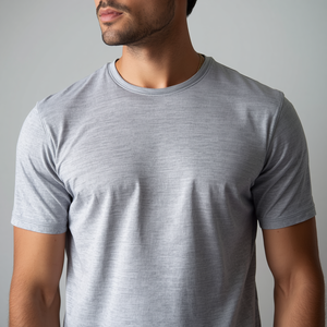 T-shirt élégant pour homme en coton, coupe ajustée, décontracté, tendance, avec personnalisation OEM ODM - Product Image 2