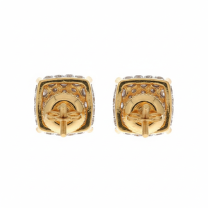 Pendientes de Diamantes Naturales de Corte Redondo de 1 Quilate, Oro Amarillo de 14k, Joyería Fina para Mujer - Product Image 4
