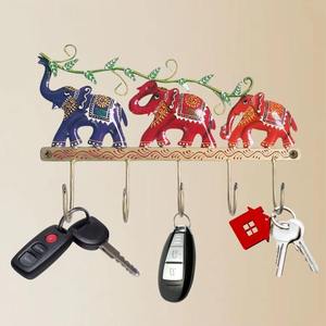 Luxury Most Selling Stylish Elephant Salute <b>Key</b> <b>Hanger</b> 5 Hooks for Eco-Friendly <b>Keys</b> Hats Storage Worldwide Supply for Diwali - Product Image 3