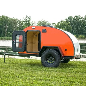 Remolque Portátil Tipo Lágrima, Pequeño Remolque de Camping con Cabina para Dormir, Cocina Pequeña, Espacio de Almacenamiento, Estructura Ligera y Fácil de Transportar - Product Image 2