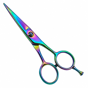 Top Sale Titanium Coated Hair Cutting Scissors Stainless Steel Barber Hairdressing <b>Shears</b> Salon Tool - Product Image 1