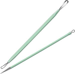 Extracteur de points noirs et de boutons avec nettoyeur de pores 2-en-1 pour le visage et le nez, élimination des comédons d'acné - Product Image 1