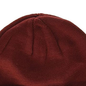 Plain Rib Knit <b>Beanie</b> Hat Cuffed Winter <b>Skull</b> Cap Soft Acrylic Warm Stretch Headwear Casual Unisex Cold Weather Hat - Product Image 2