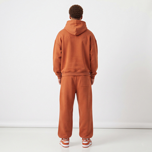 <b>Men</b> <b>Pullover</b> Hooded Tracksuit 100% Polyester Fleece Baggy Oversize Winter Warm Gym Mid Drawstring Waist 400 GSM Tracksuit <b>Men's</b> - Product Image 2