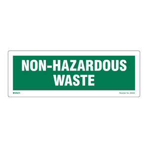 Étiquettes Brady pour déchets non dangereux, durables, laminées, impression claire pour l'identification des déchets de laboratoire et industriels - Product Image 1