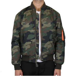 Casual High Street Custom Logo Patches Bomber <b>Jacket</b> Men Casual Ribbed Collar Light Windproof <b>Pilot</b> Bomber <b>Jackets</b> OEM - Product Image 5