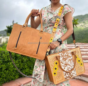 Bolso de mano de piel de vaca auténtica, elegante de nuevo diseñador bolso de cuero, bolsos tallados a mano para ocultar el pelo para mujeres multiusos - Product Image 5