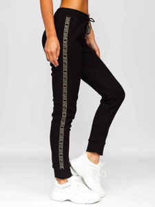 Women's <b>Black</b> <b>Skinny</b> Full-Length Fleece <b>Cargo</b> <b>Pants</b> with Elastic High Waist Zipper Fly Workwear Winter - Product Image 1