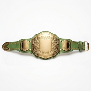 Ceinture de lutte personnalisée, trophée de championnat sportif sur mesure, récompense de compétition, plaques métalliques, sangle en cuir, design sur mesure - Product Image 4