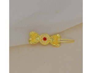 Pasador de Pelo con Diseño de Moda para Mujer, con Piedras Rojas y Verdes, Chapado en Oro Premium, Estilo Árabe, Medio Oriente, Omán, África - Product Image 5