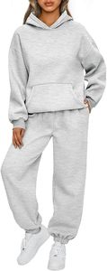 Conjunto de Sudadera con Capucha Oversize y Pantalones de Chándal de Forro Polar Premium para Mujer, Conjunto Deportivo de Sudadera con Capucha y Pantalones de Chándal para Mujer - Product Image 6
