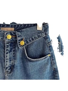 Trendy Women Skinny High Waist Straight Denim Shorts Classic Blue Comfortable Summer Fashion Essential Bangladesh - Product Image 3