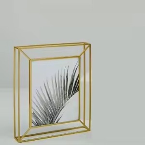 Premium Grade Metal Glass Photo <b>Frame</b> Elegant <b>Picture</b> Display Contemporary Interior - Product Image 2