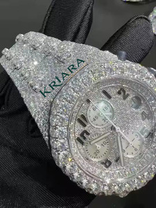 Reloj Cronógrafo de Lujo para Hombre de Alta Calidad con Caja de Piedras Preciosas, Correa de Acero Inoxidable, Movimiento Automático y Cristal Analógico - Product Image 2