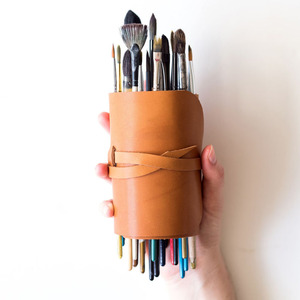 Porte-crayons en cuir de haute qualité, organiseur professionnel pour artistes, outil de dessin, OEM ODM, en vente à bas prix - Product Image 6