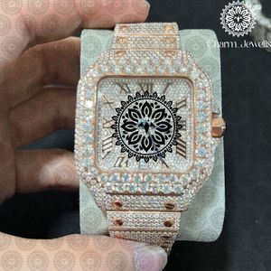 Montre carrée vintage de luxe en acier inoxydable 40 mm, analogique, mécanique, verre saphir, bracelet unisexe tendance - Product Image 1