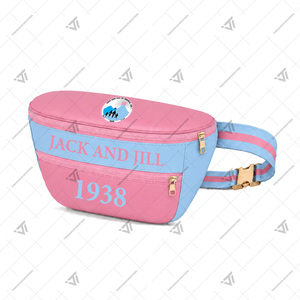 ขายส่งเสื้อผ้าชมรมหญิงกรีกแบบกำหนดเองของ Jack And Jill Of America กระเป๋าคาดเอวหนังเทียมปักลายแฟชั่น - Product Image 2