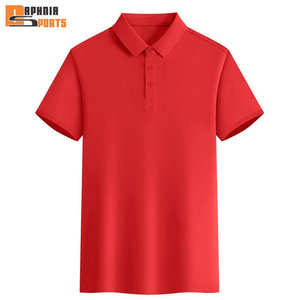 Vente en gros de chemises de golf pour hommes à manches courtes, en coton 100% tricoté uni, anti-plis, taille américaine, avec logo OEM - Product Image 1