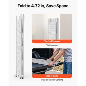 Estante de almacenamiento plegable blanco de 5 niveles con montaje de ruedas-Estante organizador de garaje gratis - Product Image 5