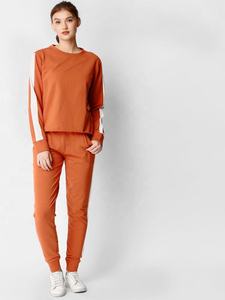 Custom Manufacturer Two Piece Set Skinny Sweatsuit Cropped Distressed Zip Up <b>Hoodie</b> And Sweatpants Jogger Set Women Tracksuit - Product Image 5