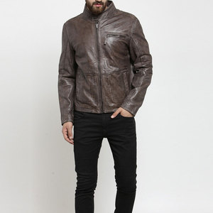 Blouson en cuir pour homme, design tendance et élégant, style unique, prix bas, blouson de motard en cuir pour homme - Product Image 4