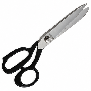 Industrial Grade Tailor Scissors Stainless Steel Fabric Sewing Shears Red <b>Plastic</b> Handle Smooth <b>Edge</b> Non-Foldable DIY Cutting - Product Image 5