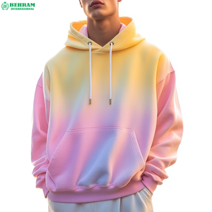 Meilleurs fabricants de vêtements : Sweat à capuche surdimensionné en coton mélangé, délavé, confortable et doux - Product Image 4