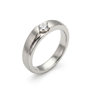 Premium 8K White Gold Diamond <b>Ring</b> IGI Certified Luxury Jewelry <b>for</b> Wedding Engagement Party Wear & Unisex Gift - Product Image 2
